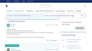 
                            3. Gelöst: Kundencenter löschen | Swisscom Community