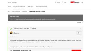 
                            5. Gelöst: Liste gekaufter Tickets über 12 Monate - SBB CFF FFS ...