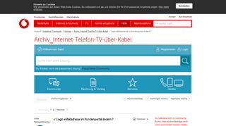 
                            4. Gelöst: Login eMailadresse im Kundenportal ändern ? - Vodafone ...