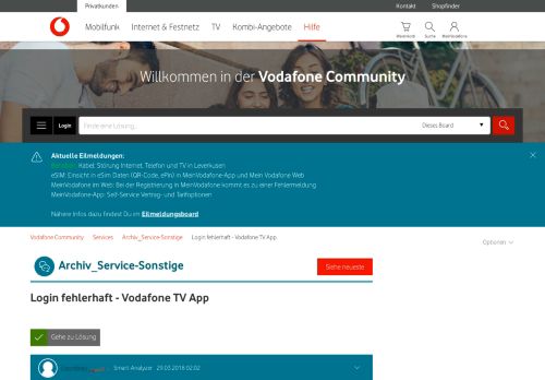 
                            2. Gelöst: Login fehlerhaft - Vodafone TV App - Vodafone Community