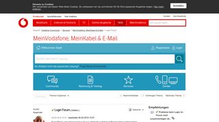 
                            3. Gelöst: Login Forum - Vodafone Community