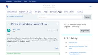 
                            4. Gelöst: Mehrere Swisscom Logins zusammenfassen | Swisscom ...