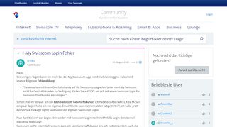 
                            4. Gelöst: My Swisscom Login Fehler | Swisscom Community