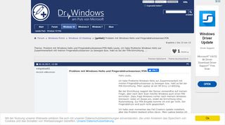 
                            13. [gelöst] Problem mit Windows Hello und Fingerabdruckssensor/PIN ...