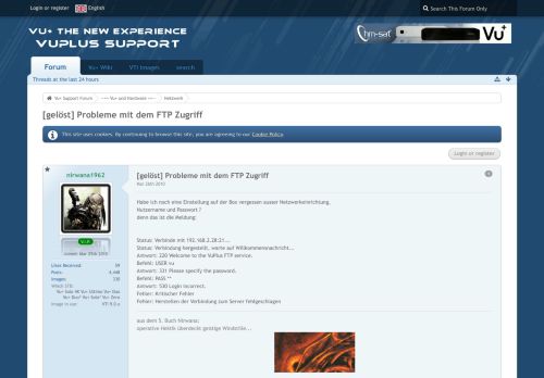 
                            9. [gelöst] Probleme mit dem FTP Zugriff - Netzwerk - Vu+ Support Forum