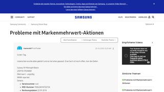 
                            11. Gelöst: Probleme mit Markenmehrwert-Aktionen – Seite 18 - Samsung ...