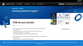 
                            1. Gelöst: PSN Access Denied - PlayStation Forum