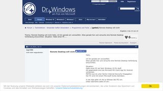 
                            5. [gelöst] Remote Desktop will nicht - Dr. Windows