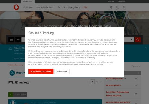 
                            11. Gelöst: RTL SD ruckelt - Vodafone Community
