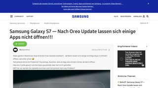 
                            2. Gelöst: Samsung Galaxy S7 — Nach Oreo Update lassen sich ...