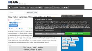 
                            11. [Gelöst] Sky Ticket kündigen / Sky Abo online ändern - Praxistipp ...