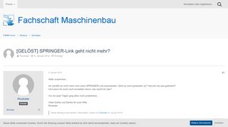 
                            12. [GELÖST] SPRINGER-Link geht nicht mehr? - Sonstiges - FSMB-Forum