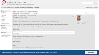 
                            10. [gelöst] ssh mit rsa-key -> will passwort - debianforum.de