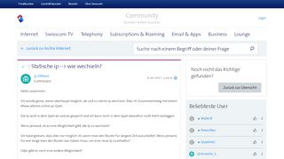 
                            9. Gelöst: Statische ip --> wie wechseln? | Swisscom Community