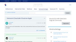 
                            8. Gelöst: Swisscom iCloud oder iCloud von Apple | Swisscom Community