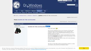 
                            6. [gelöst] Symbole der Tabs verschwunden - Dr. Windows