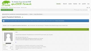 
                            10. [gelöst] Thunderbird E-Mail Abrufe... - openSUSE Forum