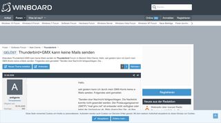 
                            6. GELÖST - Thunderbird+GMX kann keine Mails senden - Winboard.org