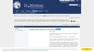 
                            13. [gelöst] TouchPad Problem mit Sony Vaio und Windows 8 - Dr. Windows
