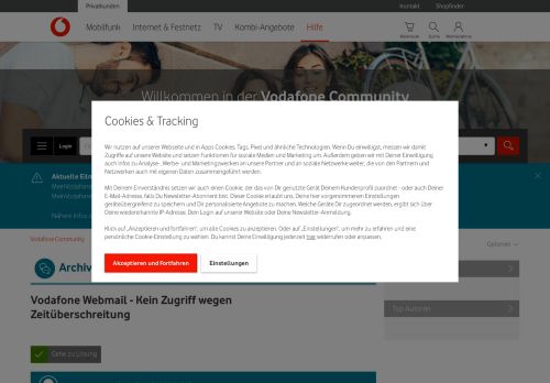 
                            3. Gelöst: Vodafone Webmail - Kein Zugriff wegen Zeitüberschr ...