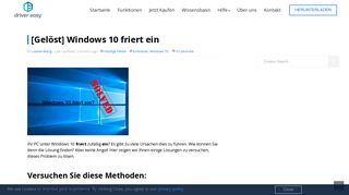 
                            8. [Gelöst] Windows 10 friert ein - Germany for Driver Easy