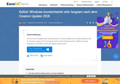 
                            13. Gelöst: Windows 10 startet langsam nach dem Creators Update 2018 ...