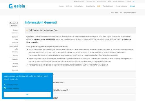 
                            2. Gelsia area clienti: bolletta online | Gelsia