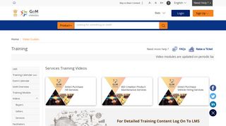 
                            3. GeM | services - Training Videos