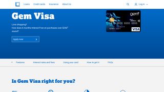 
                            7. GEM Visa Card - Interest Free Credit Card | Latitude Financial