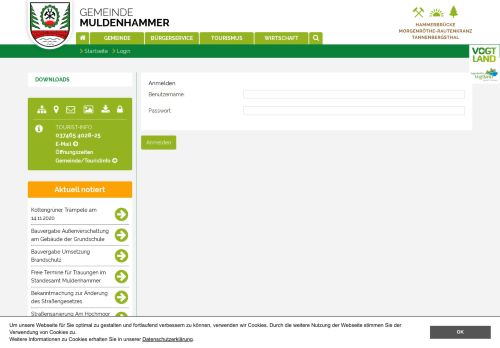 
                            7. Gemeinde Muldenhammer - Login