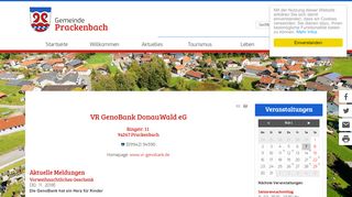 
                            5. Gemeinde Prackenbach - Kurzinfo: VR GenoBank DonauWald eG