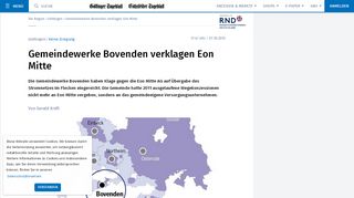 
                            13. Gemeindewerke Bovenden verklagen Eon Mitte - Göttinger Tageblatt