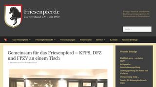 
                            10. Gemeinsam für das Friesenpferd – KFPS, DFZ und FPZV an einem Tisch