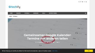 
                            10. Gemeinsamer Google Kalender: Termine mit anderen teilen | techify.de