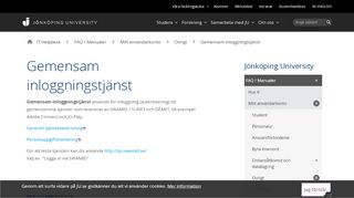 
                            4. Gemensam inloggningstjänst - Jönköping University