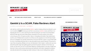 
                            9. Gemini 2 is a SCAM, Fake Reviews Alert | Binary Scam Alerts