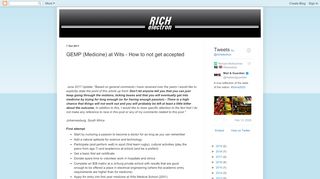 
                            7. GEMP (Medicine) at Wits - How to not get accepted | richelectron