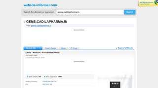 
                            7. gems.cadilapharma.in at WI. Cadila - Workline - Possibilities Infinite