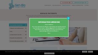 
                            3. Gen-Bio | espace patients | Gen-Bio | biologie médicale