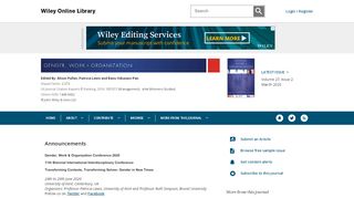 
                            12. Gender, Work & Organization - Wiley Online Library