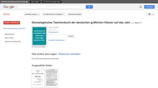 
                            7. Genealogisches Taschenbuch der deutschen gräflichen Häuser auf das ...