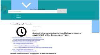 
                            5. General AUSkey - myGov Information - Technical Help Desk