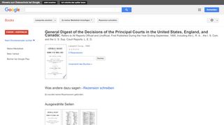 
                            10. General Digest of the Decisions of the Principal Courts in the ... - Google Books-Ergebnisseite