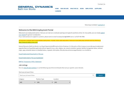 
                            3. General Dynamics - Bath Iron Works | Careers Center | Welcome