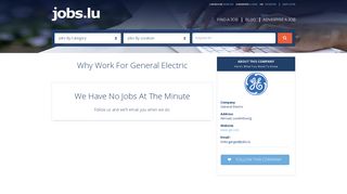 
                            10. General Electric Careers, General Electric - jobs.lu - Jobs in Luxembourg