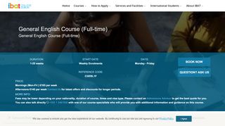
                            10. General English Course (Full-time) - IBAT College Dublin