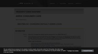 
                            11. General FAQs: SBG7580-AC: Changing Default Admin Login