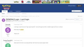 
                            8. [GENERAL] Login - I can't login - Technical Support - Pokémon TCG ...