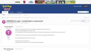 
                            11. [GENERAL] Login - Invalid login or password - Technical Support ...