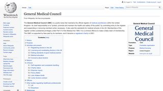 
                            9. General Medical Council - Wikipedia